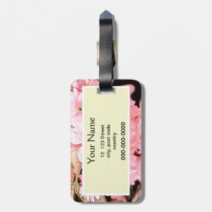 Schöne künstlerische Skizze Rosa Kirschblüten Blum Gepäckanhänger