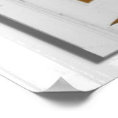 Schöne künstliche Fensteransicht mit Sonnenaufgang Poster (Ecke)