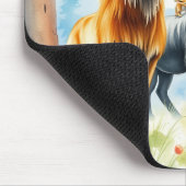 Schöne Kunstmalerei im Wald Tiere Mousepad (Ecke)