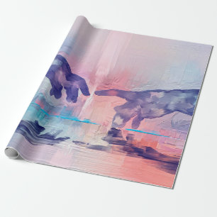 Schöne Kunstmalerei, surrealistische handbemalte H Geschenkpapier