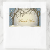 Schöne, kunstvolle Winterbaumen Danke Stickers (Tasche)
