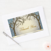 Schöne, kunstvolle Winterbaumen Danke Stickers (Umschlag)