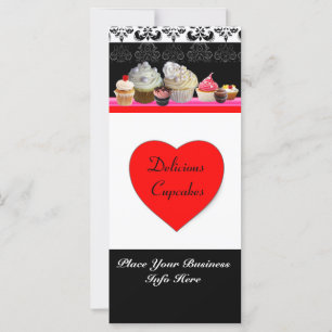 SCHÖNE KUPCAKES WÜSTENGESCHÄFT, Rot-Orange Schwarz