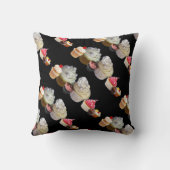 SCHÖNE KUPCAKES WÜSTENSHOP, Pink Black Fuchsia Kissen (Rückseite)