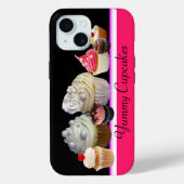 SCHÖNE KUPCAKES WÜSTENSHOP, Pink, Fuchsia White Case-Mate iPhone Hülle (Rückseite)