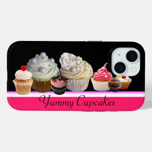 SCHÖNE KUPCAKES WÜSTENSHOP, Pink, Fuchsia White Case-Mate iPhone Hülle (Rückseite (Horizontal))