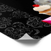 SCHÖNE KUPCAKES WÜSTENSHOP, rosa Lila Violett Poster (Ecke)