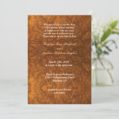 Schöne Kupfer texturierte Look Hochzeit Einladung (Stehend Vorderseite)