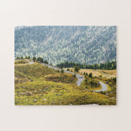 Schöne Kurvenstrasse, österreichische Landschaft Puzzle