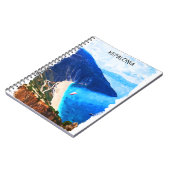 Schöne Küstenaussicht auf Kreta Griechenland Kunst Notizblock (Linke Seite)