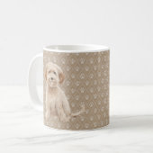 Schöne Labradoodle Hundemalerei-Tasse Kaffeetasse (Vorderseite Links)