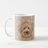 Schöne Labradoodle Hundemalerei-Tasse Kaffeetasse (Links)