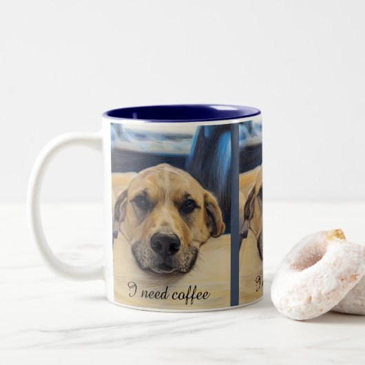 Schöne Labrador Boy Tasse (Mit Donut)