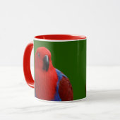 Schöne "Lady in Red" Eclectus Parrot Tasse (Vorderseite Links)