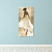 Schöne Lady in White Dress Ästhetische Leinwand Ku (Insitu (Holzboden))