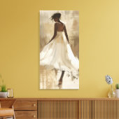 Schöne Lady in White Dress Ästhetische Leinwand Ku (Insitu (Wohnzimmer))