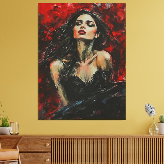 Schöne Lady Leinwanddruck (Insitu (Wohnzimmer))