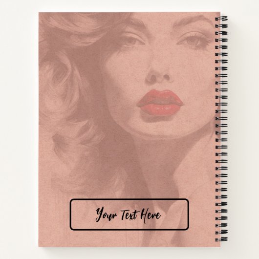 Schöne Lady Notizblock (Rückseite)