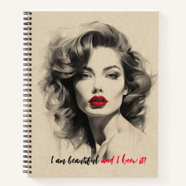 Schöne Lady Notizblock