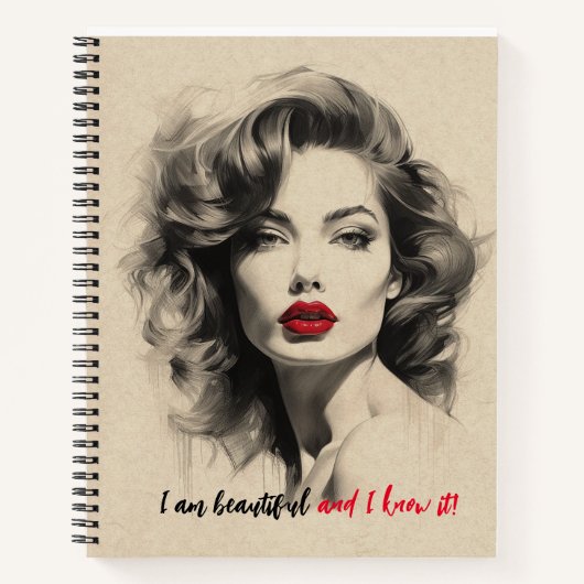 Schöne Lady Notizblock (Vorderseite)