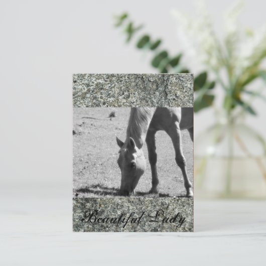 Schöne Lady Postkarte (Stehend Vorderseite)