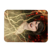 Schöne Lady Vamp Perfekter Halloween-Stil Magnet (Horizontal)