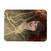 Schöne Lady Vamp Perfekter Halloween-Stil Magnet (Horizontal)