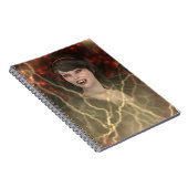 Schöne Lady Vamp Perfekter Halloween-Stil Notizblock (Rechte Seite)