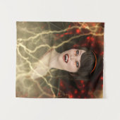 Schöne Lady Vamp Perfekter Halloween-Stil Wandteppich (Vorderseite (Horizontal))
