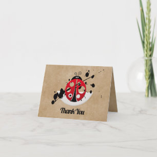 Schöne Ladybug Dankeschön Karte