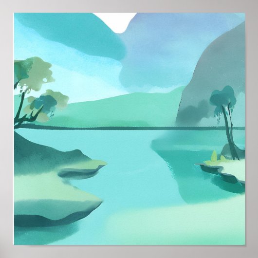 Schöne Lagune Poster (Vorne)