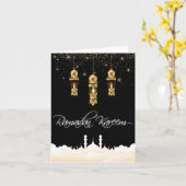 Schöne Lampe Light Eid Mubarak Karte (Gelbe Blume)