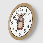 Schöne Land-Katze Große Wanduhr (Winkel)