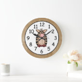 Schöne Land-Katze Große Wanduhr (Zuhause)