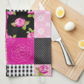 Schöne Land-Patchwork-Steppdecke Handtuch (Viertel Falte)