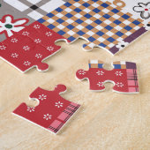 Schöne Land-Patchwork-Steppdecke Puzzle (Seite)