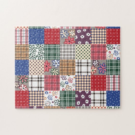 Schöne Land-Patchwork-Steppdecke Puzzle (Horizontal)