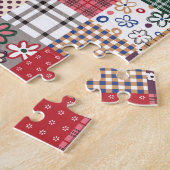 Schöne Land-Patchwork-Steppdecke Puzzle (Seite)