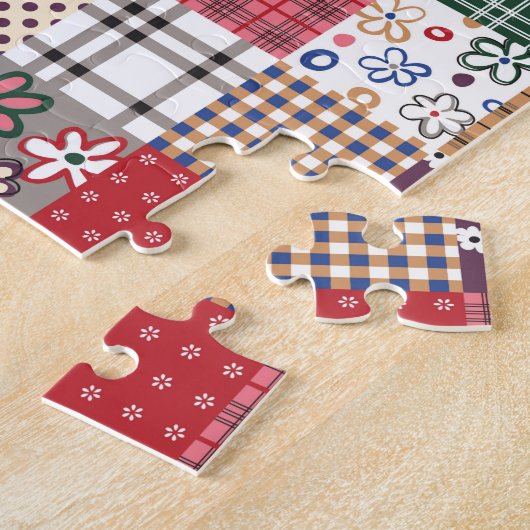 Schöne Land-Patchwork-Steppdecke Puzzle (Seite)