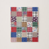Schöne Land-Patchwork-Steppdecke Puzzle (Vertikal)