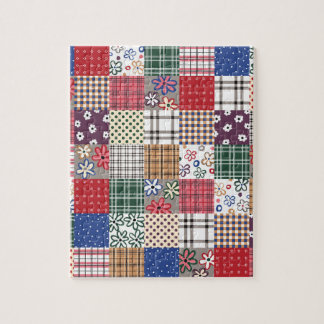 Schöne Land-Patchwork-Steppdecke Puzzle