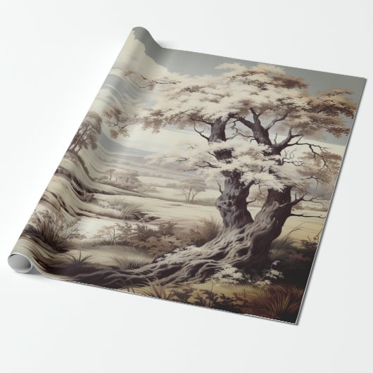 Schöne Landfarm Toile de Jouy Geschenkpapier (Ungerollt)