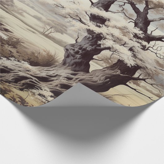 Schöne Landfarm Toile de Jouy Geschenkpapier (Ecke)