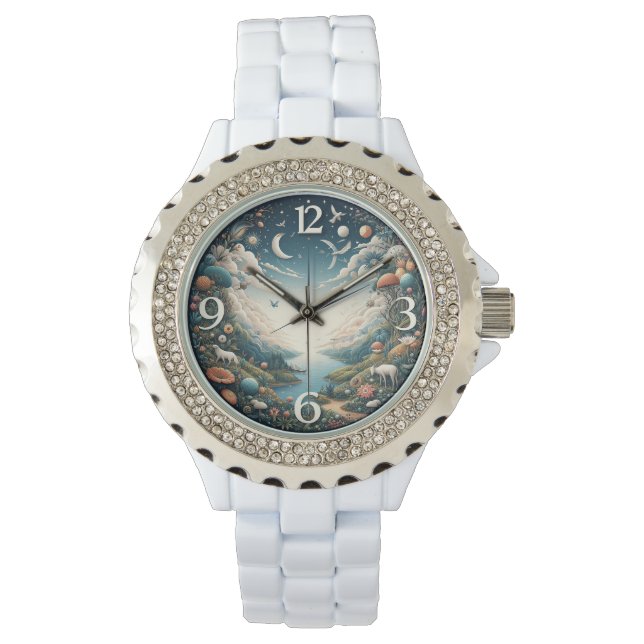 Schöne Landschaft Armbanduhr (Vorderseite)
