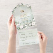 Schöne Landschaft auf einer Hochzeit All In One Einladung (Abreißen)