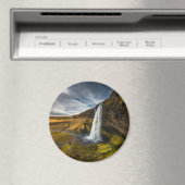 Schöne Landschaft Aussicht auf Seljalandsfoss Magnet (In Situ (Geschirrspüler))