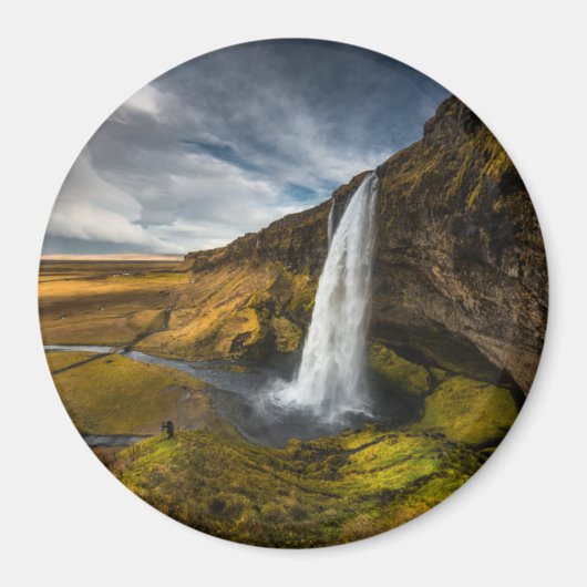 Schöne Landschaft Aussicht auf Seljalandsfoss Magnet (Vorne)