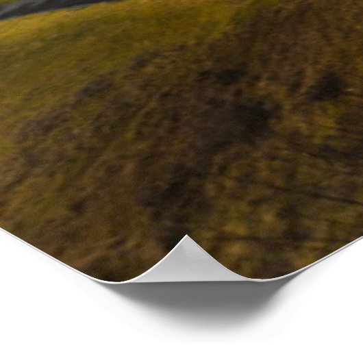 Schöne Landschaft Aussicht auf Seljalandsfoss Poster (Ecke)