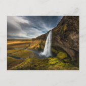 Schöne Landschaft Aussicht auf Seljalandsfoss Postkarte (Vorderseite)
