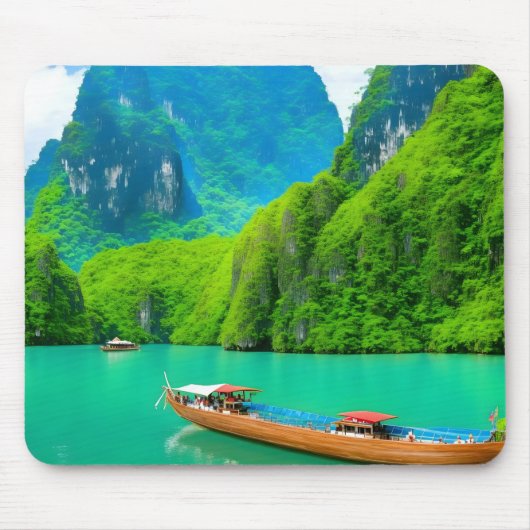Schöne Landschaft Aussicht Rock Mountain Khao Mousepad (Vorne)
